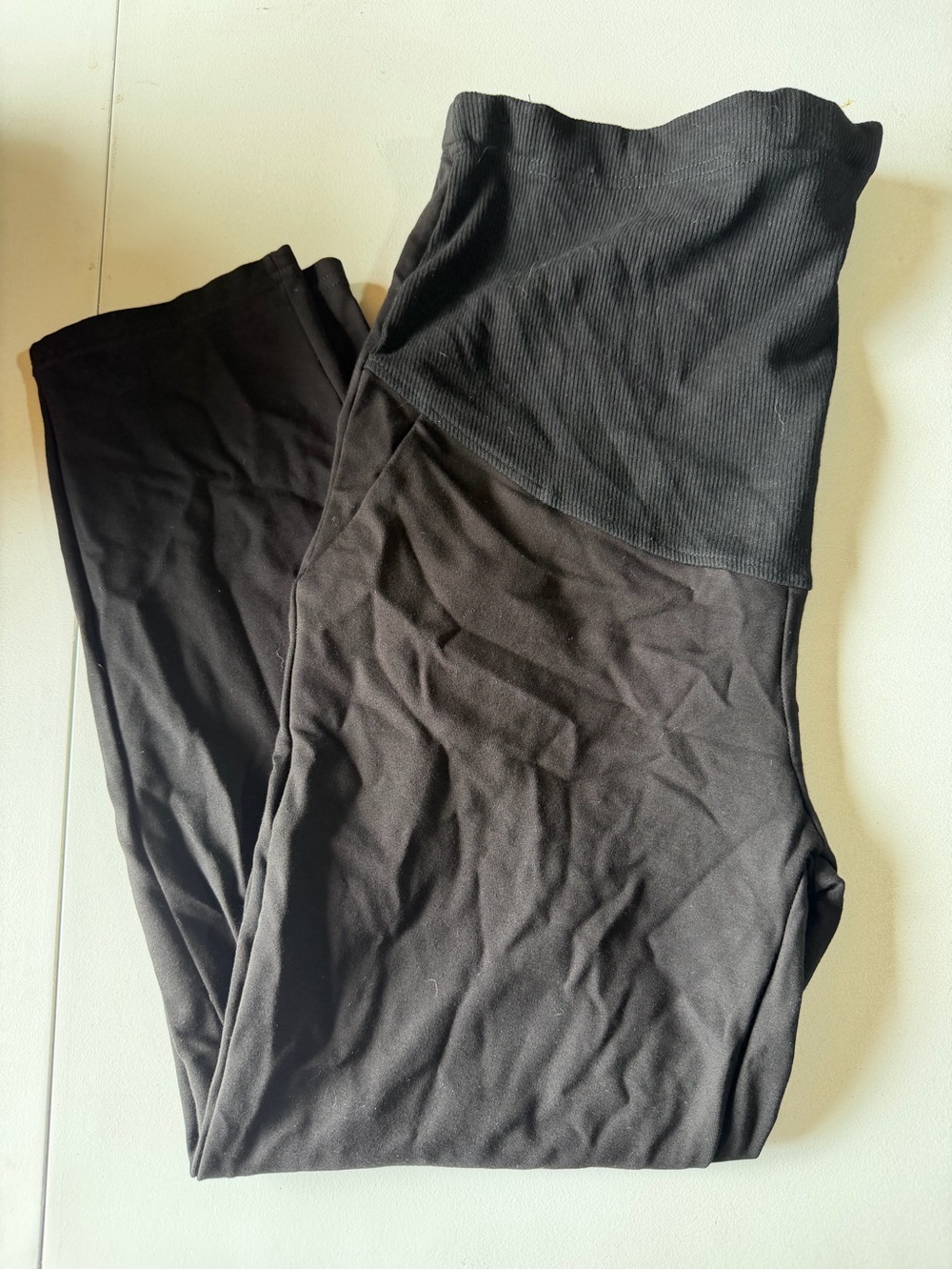 Black High-Waist Maternity slacks